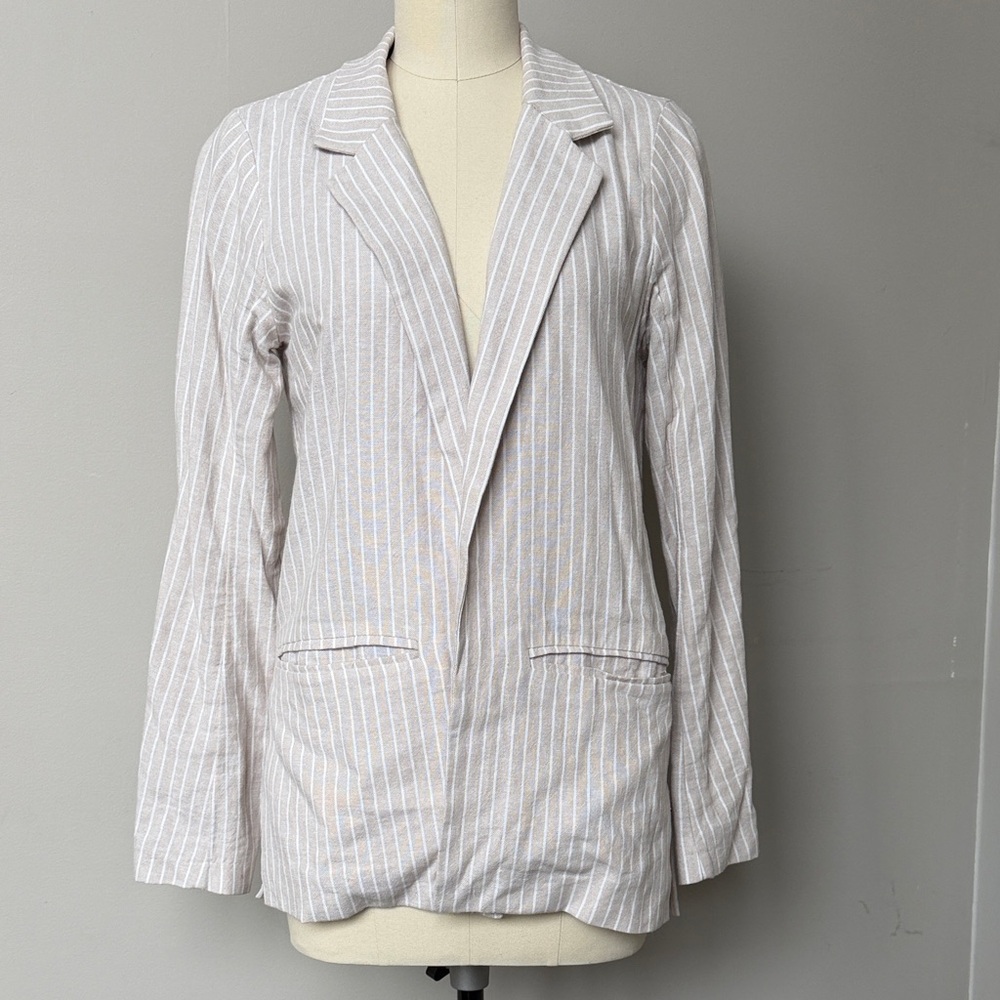 Abercrombie Striped White Blazer for Women sz S